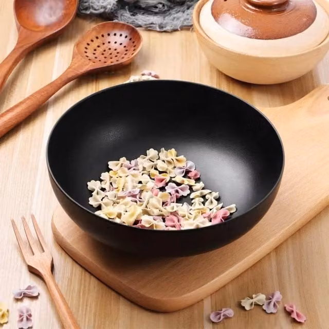 EONLION Black Ceramic Japanese Style Ramen Soup Bowl, 19 cm – 1