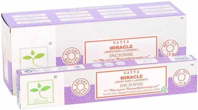 Satya Miracle Earth Floral Incense Sticks, Pack of 6, Brown and Multicolour