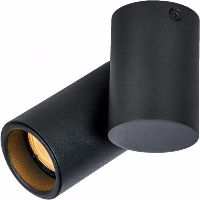 CGC Lighting LUP Black Modern Single GU10 Adjustable Aluminium Ceiling Spotlight
