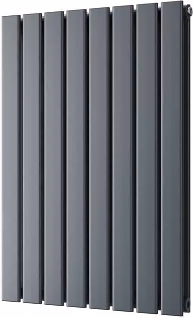 Typhoon Anthracite Double Panel Vertical Steel Radiator, H: 80.0 cm, W: 54.4 cm