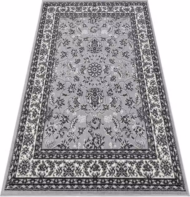 RugsX Morad Vintage Grey Rectangular Polypropylene Rug W: 60 cm, L: 110 cm