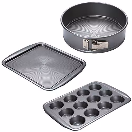 Circulon Momentum 3 Piece Non Stick Carbon Steel Bakeware Set, Grey – 1