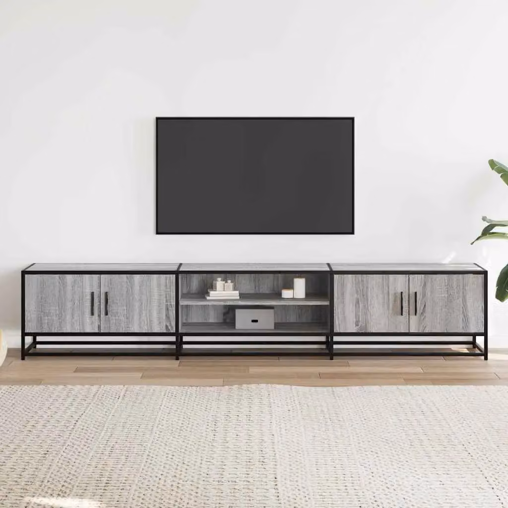 Berkfield Home Grey Sonoma TV Cabinet in Engineered Wood W/D/H: 210 x 35 x 41 cm – 3