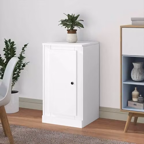 vidaXL White Classic Sideboard in Engineered Wood W/D/H: 37.5 x 35.5 x 67.5 cm – 2