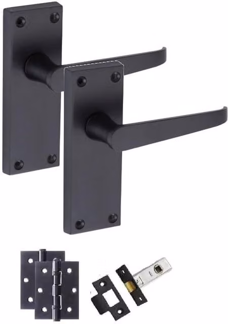 Golden Grace Matt Black Internal Door Handle Set