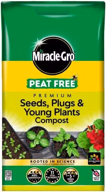 Miracle-Gro Brown Compost for Seeds, Plugs and Young Plants