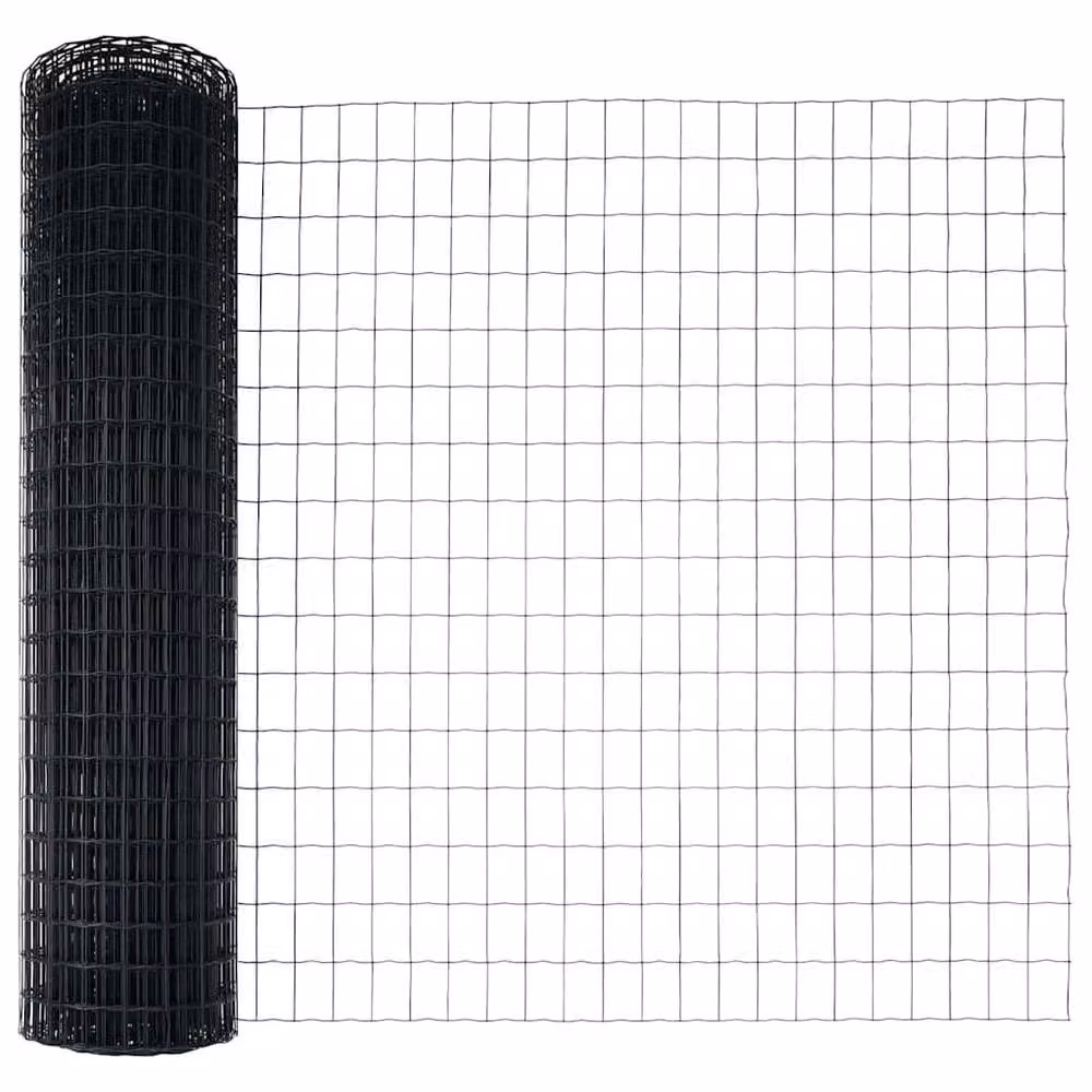 Berkfield Home Euro Fence Steel Garden Fencing with 10 U Posts, Grey, 4 x 10 m – 3