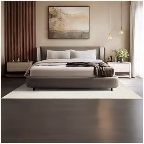tectake Zonelle Fluffy Rug in Beige, Allergy-Friendly, Washable and Non-Slip, W/D/H: 160 x 230 x 1.5 cm – 1