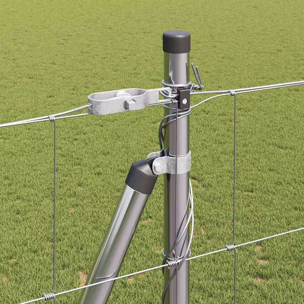 Berkfield Home Durable Field Fence, Galvanised Steel, Silver, 1.5 x 50 m – 3