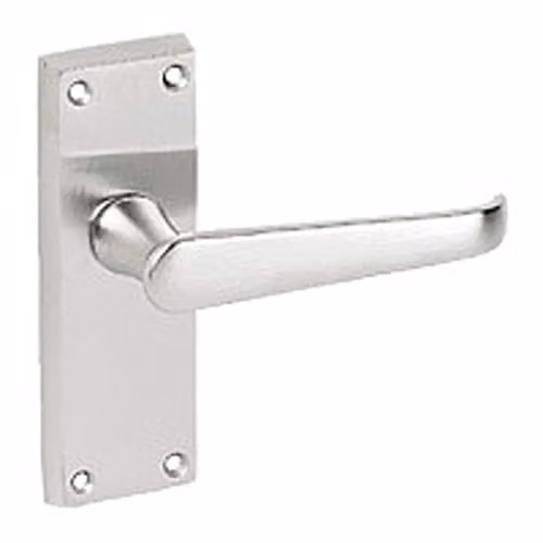Golden Grace Straight Lever Latch Door Handles in Brushed Chrome, 11 Pairs