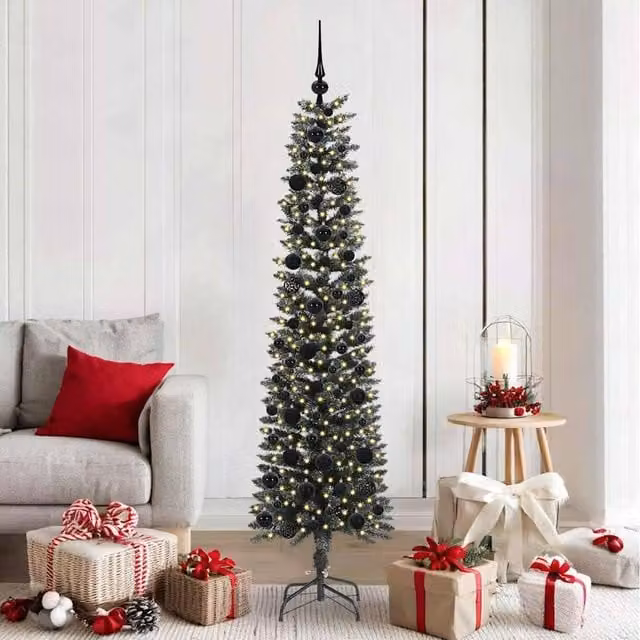 Berkfield Home Artificial Christmas Tree with Stand, Green, H 180 x W 50.5 x D 50.5 cm