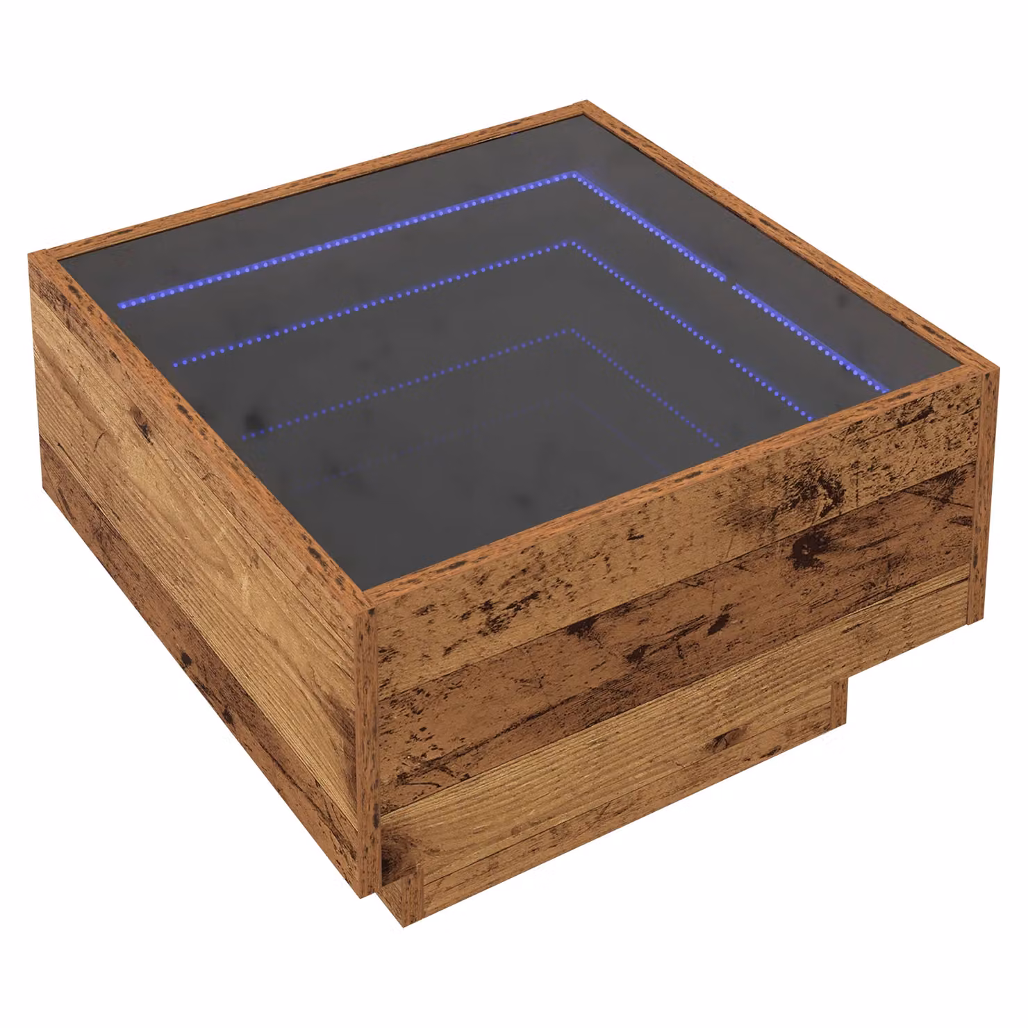 Berkfield Home Square Coffee Table in Brown Rustic Engineered Wood W/D/H: 50 x 50 x 30 cm – 2