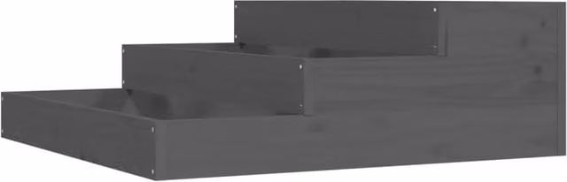 Berkfield Home Grey Wooden Raised Bed Planter W/D/H: 78 x 78 x 27 cm – 1