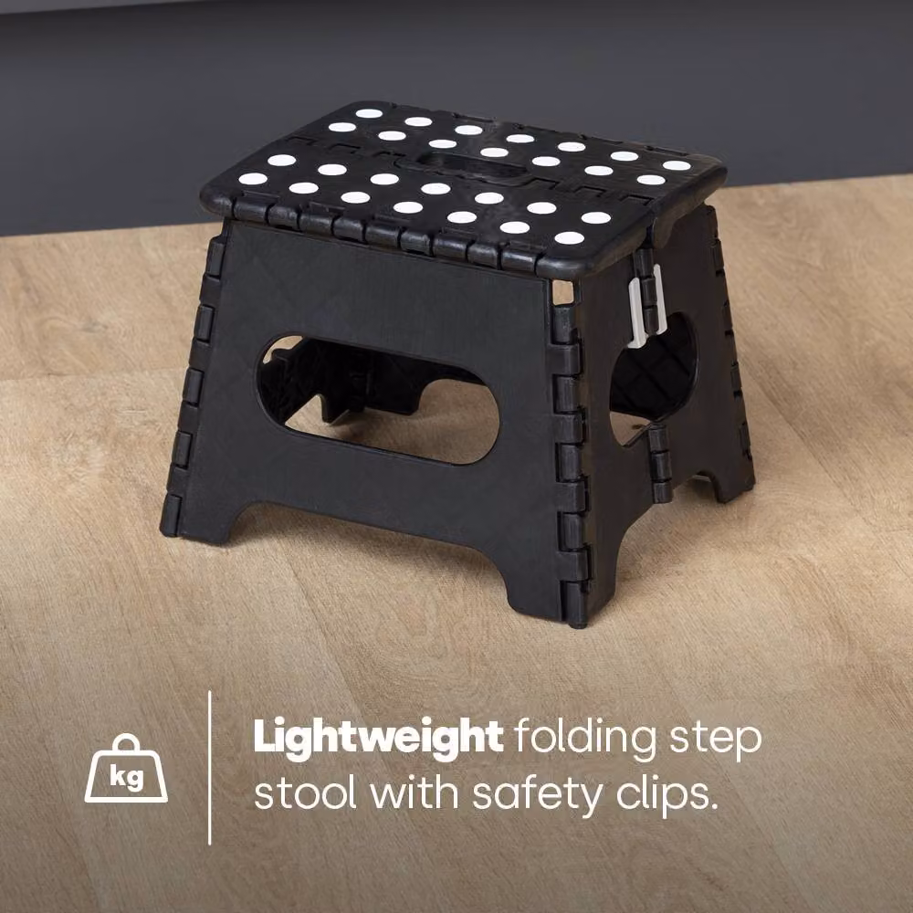 LIVIVO 9 Inch Folding Step Stool, Black, 150kg Capacity – 5
