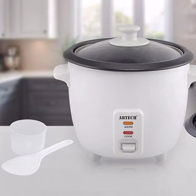 Almineez Electric Automatic Rice Cooker with Keep Warm Function in White