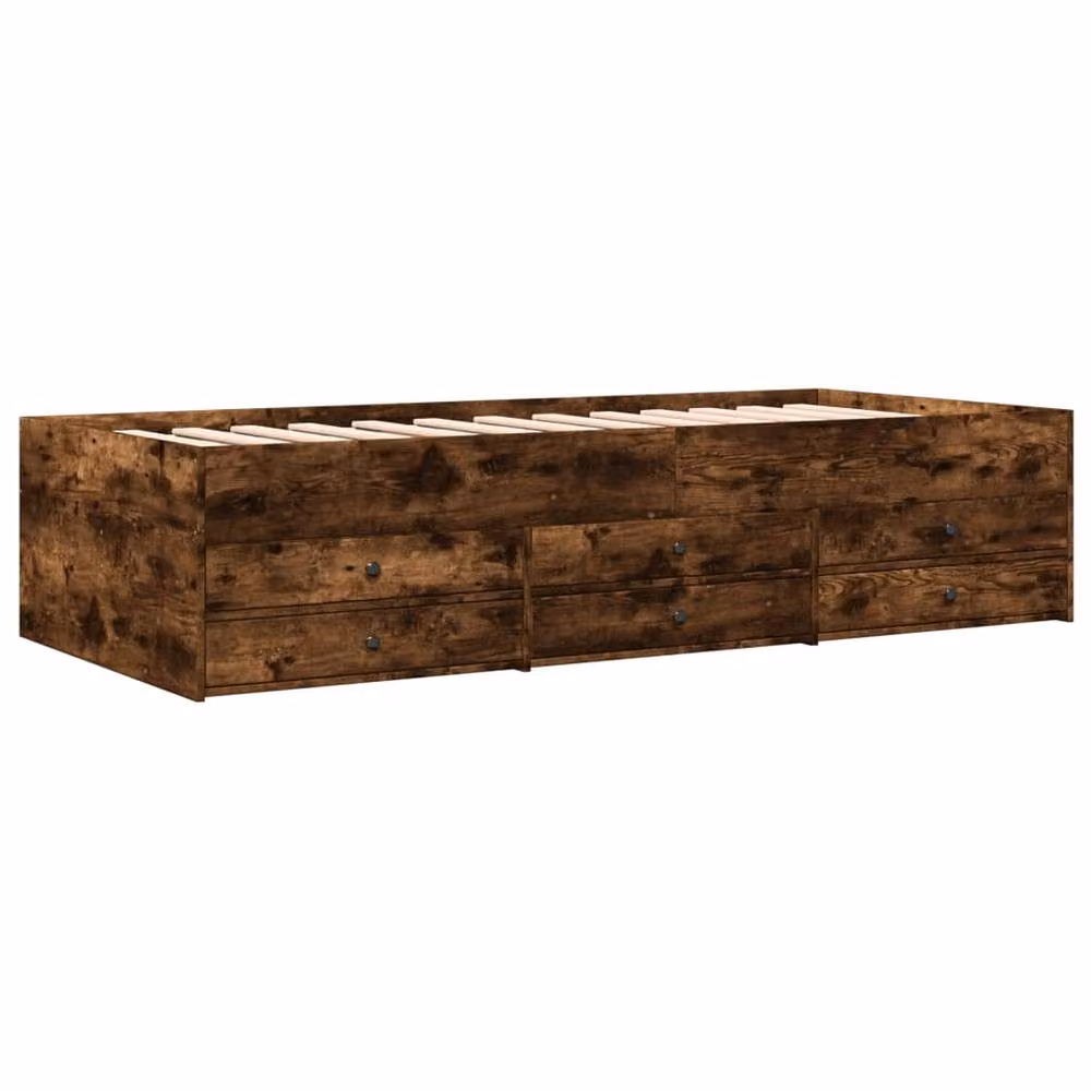 Berkfield Home Smoked Oak Daybed with Drawers in Brown, W/D/H: 190 x 75 x 75 cm – 3
