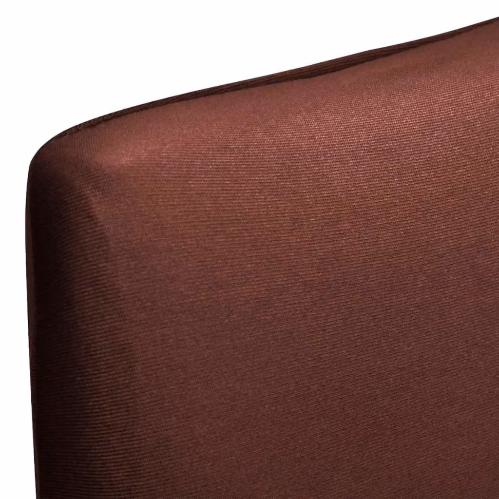 Berkfield Home Straight Stretchable Dining Chair Covers, 4 Pack, Brown – 3