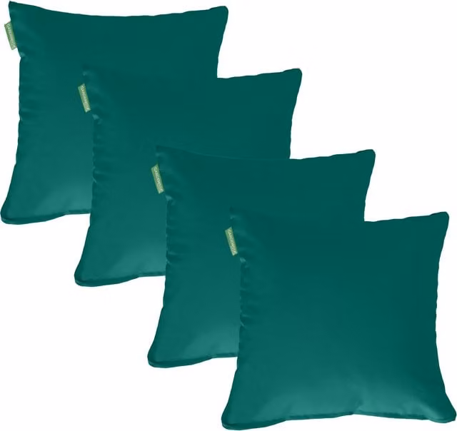 Gardenista Green Plain Square Garden Scatter Cushion Set of 4