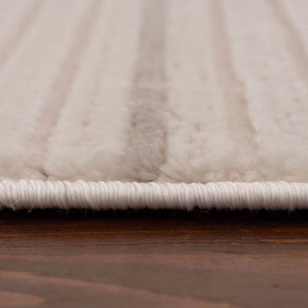 THE RUGS Carmel Maze Design Soft Pile Area Rug, W: 80 cm, L: 300 cm, Ivory & Grey – 3
