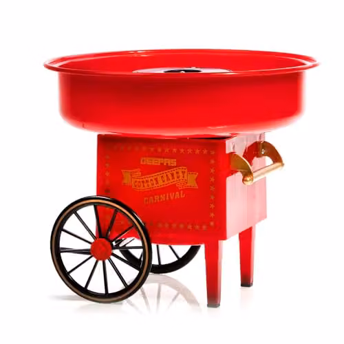 GEEPAS 500W Cotton Candy Maker in Red and White