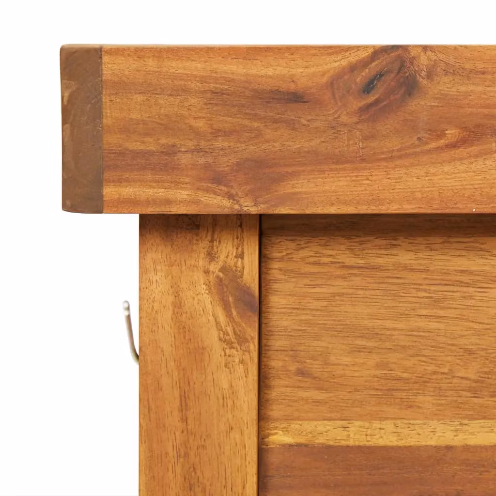 Berkfield Home Garden Work Bench with Zinc Top in Brown Solid Acacia Wood – 2