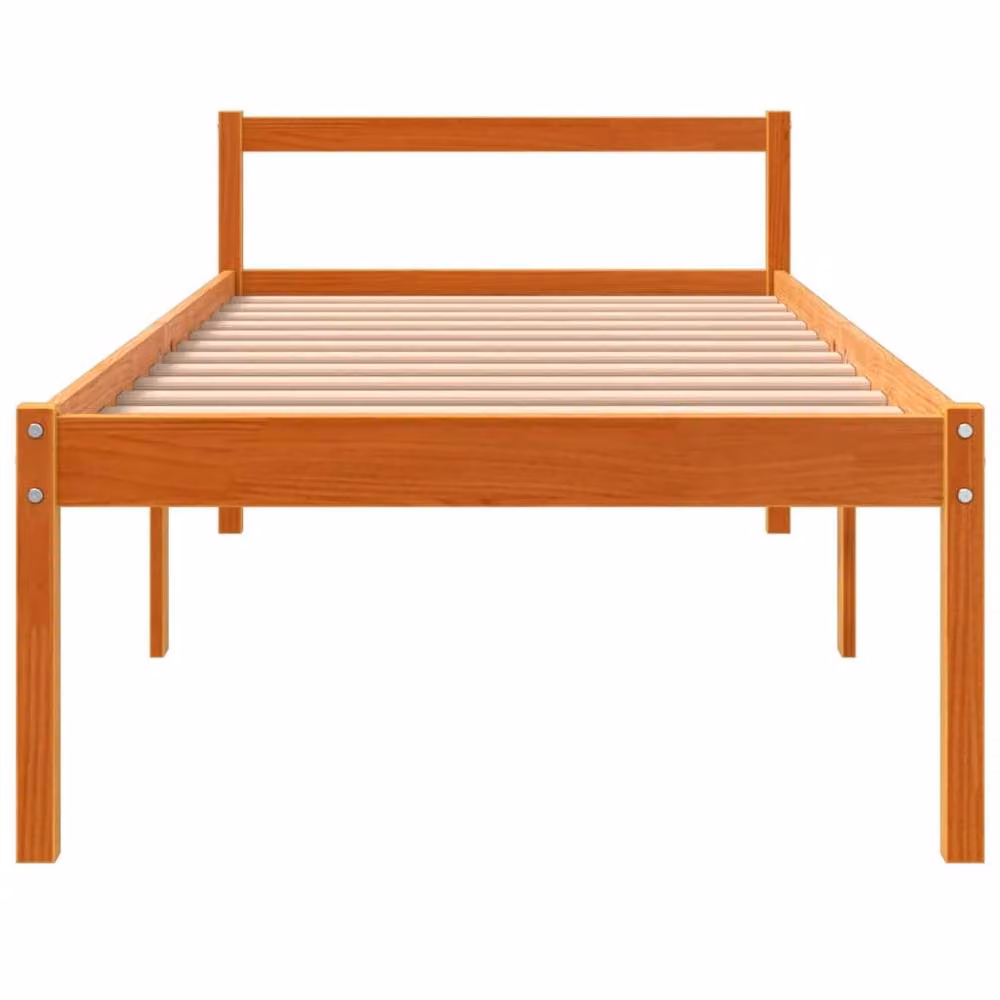 Berkfield Home Senior Bed in Wax Brown Solid Wood Pine, W/D/H: 90 x 200 cm – 3