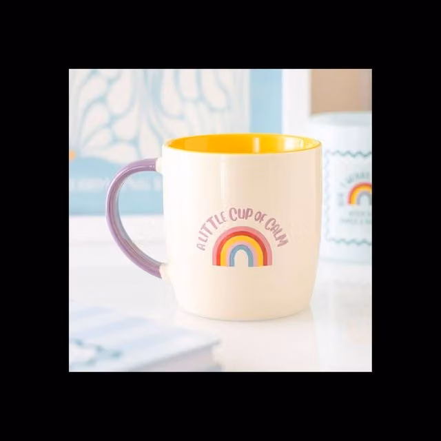 KDMD A Little Cup of Calm Rainbow Multicolour Ceramic Mug 370ml – 1