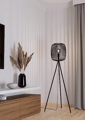 Eglo Romazzina Black Metal Tripod Floor Lamp – 2