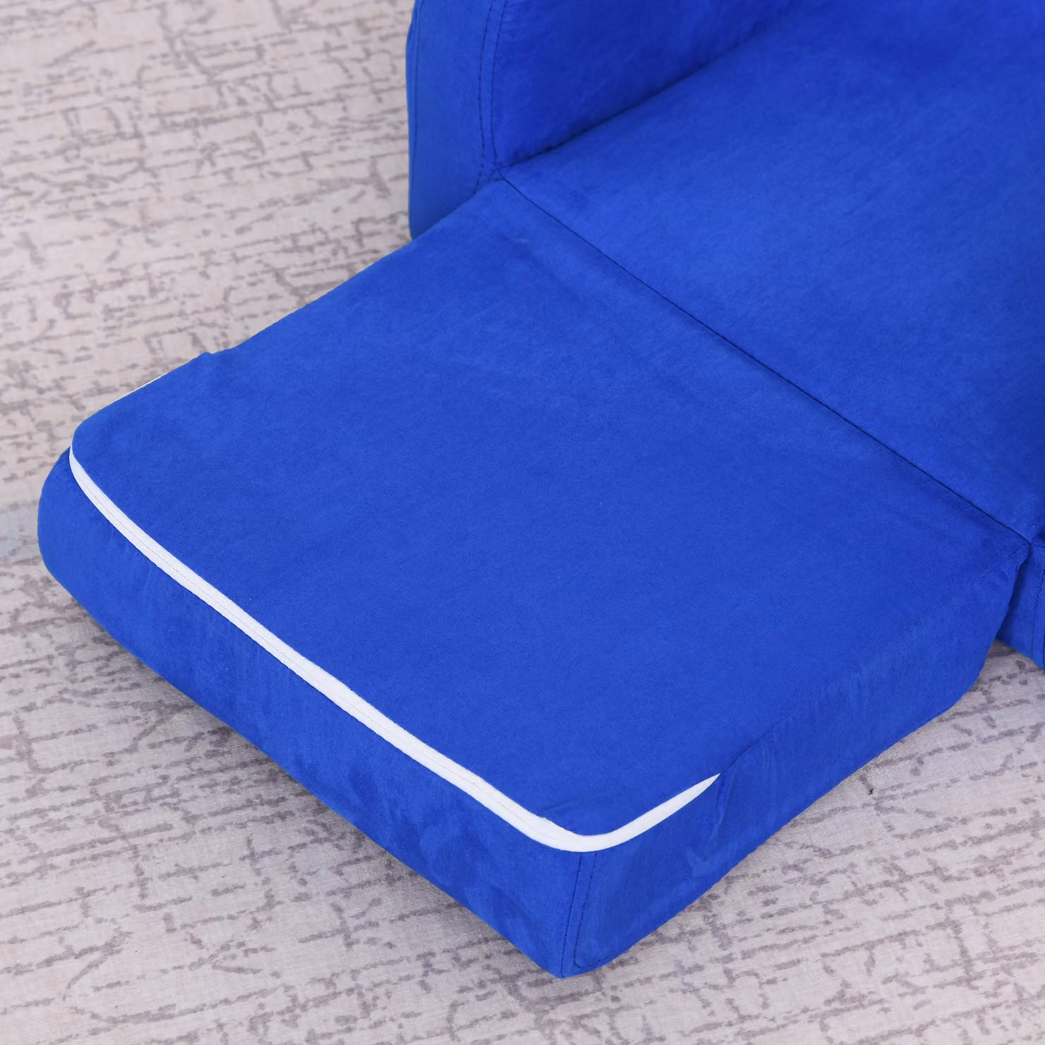 HOMCOM 2-in-1 Kids Sofa Chair Bed in Blue with Soft Flannel and Foam – 7