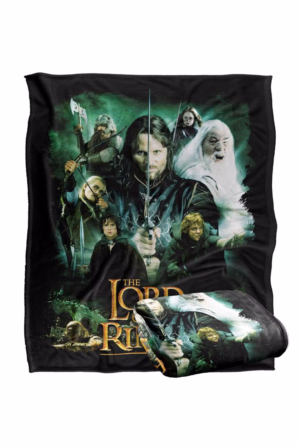 Warner Bros. The Lord Of The Rings Hero Group Silky Touch Super Soft Fleece Throw Blanket, Multicolour, W: 91 cm, D: 147 cm – 7