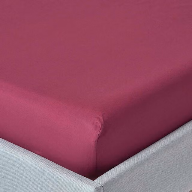 Homescapes 200 Thread Count Egyptian Cotton Percale Extra Deep Fitted Sheet, Purple, 200 x 200 cm