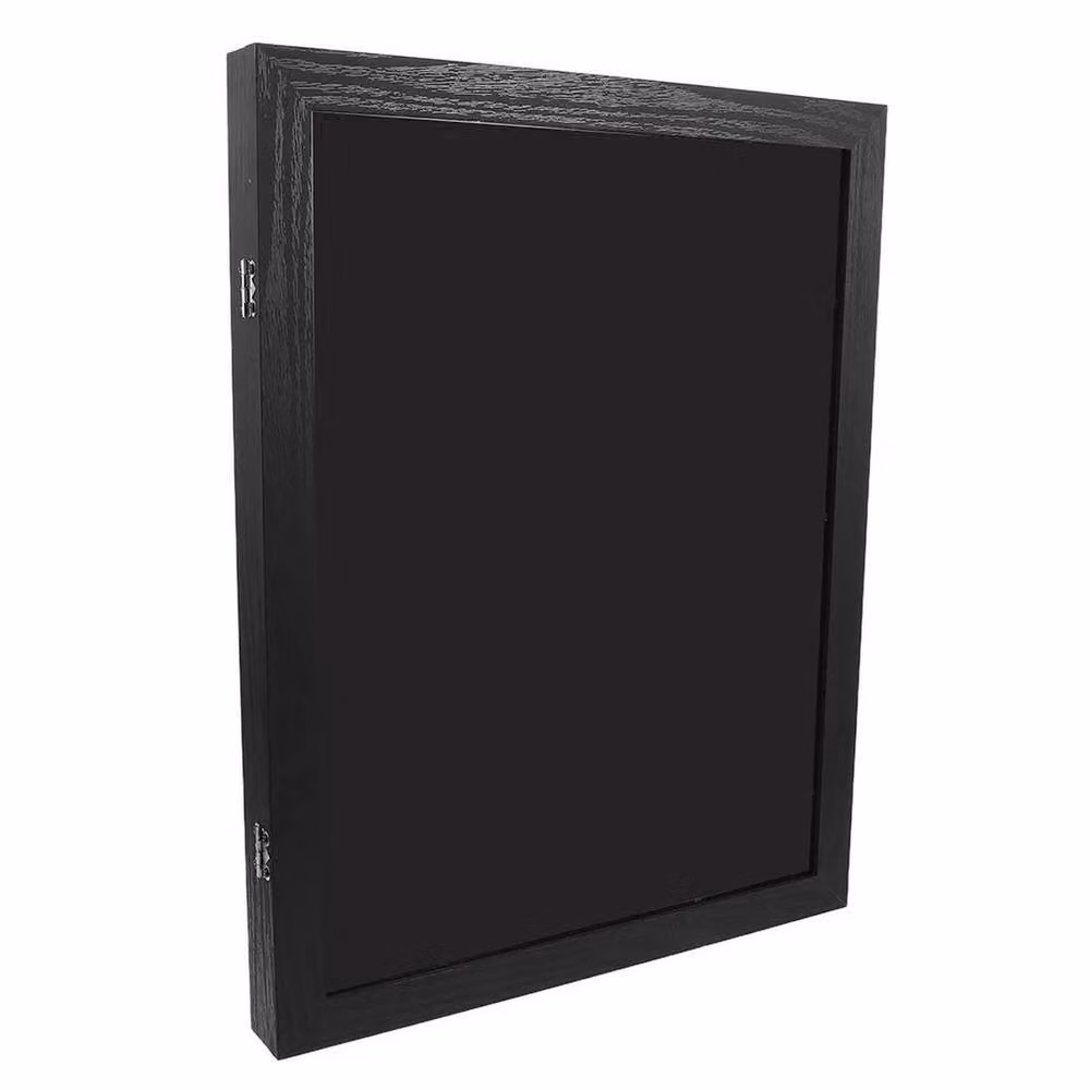 FORGEVIO Large Wooden Shirt Frame Display Case Shadow Box, Black, W: 50 cm – 2