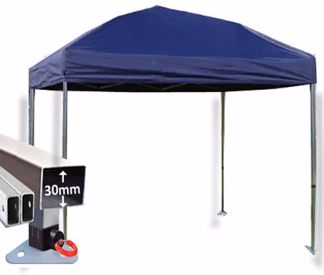 Trader Max 3x3m Instant Pop Up Gazebo in Blue with Window