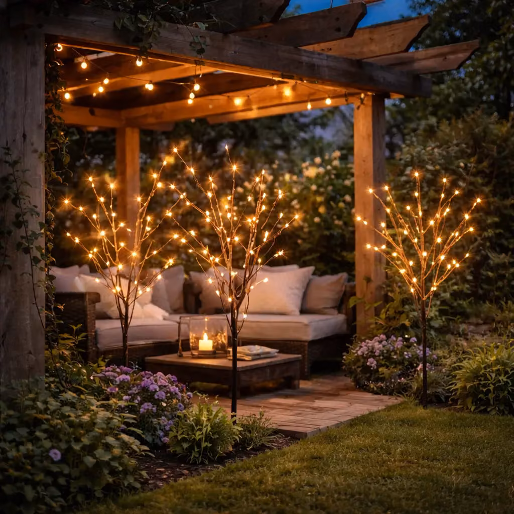 Valiant Warm White LED String Lights, 8 Pack, Battery Operated, Brown – 2