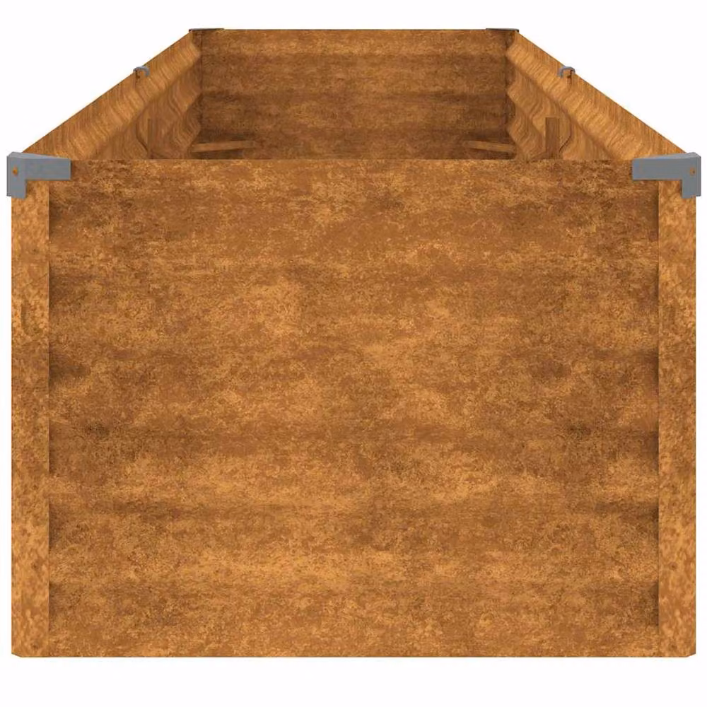 Berkfield Home Garden Raised Bed in Brown Corten Steel, W/D/H: 194 x 50 x 36 cm – 3