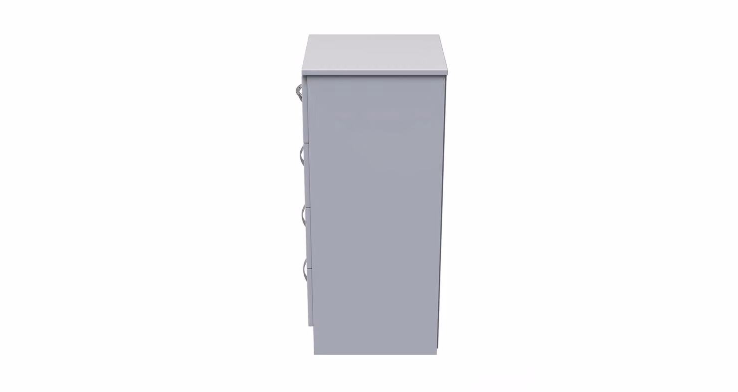 2 U Hampshire 4 Drawer Tall Bedside Chest in White, Ready Assembled – 2