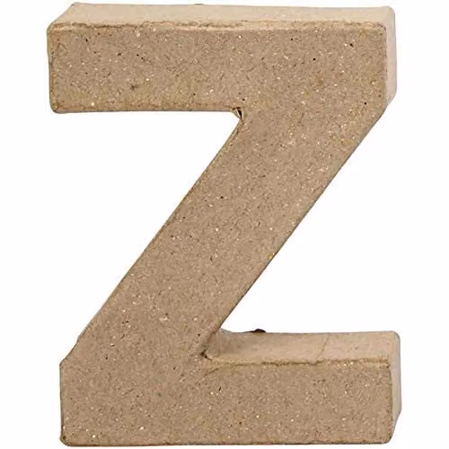 Creativ Company Create Craft Letter Z, Brown Paper, 10 cm