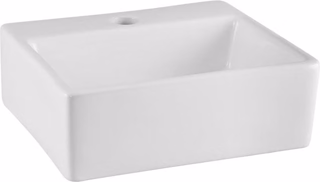 Balterley Rectangular Vessel Bathroom Basin for Countertop Use, White, Width: 33.5 cm