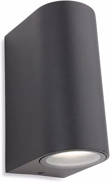 Firstlight Scenic Up and Down Wall Light in Grey Metal with IP44 Rating and GU10 Fitting