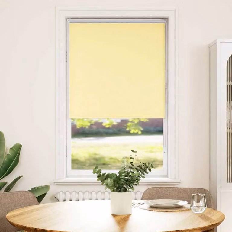Berkfield Home Yellow Blackout Roller Blind, Polyester, W: 80 cm, H: 130 cm