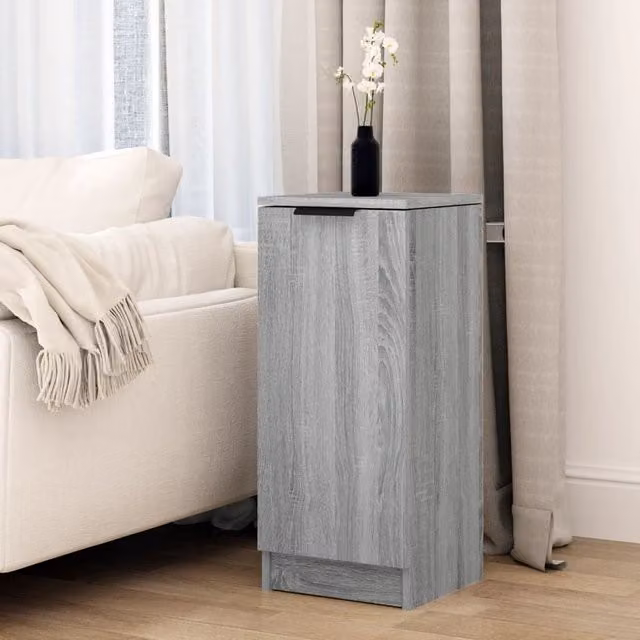 Berkfield Home Grey Sonoma Sideboard in Engineered Wood W/D/H: 30 x 30 x 70 cm