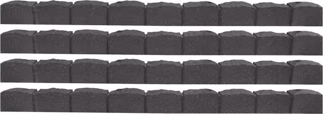 Garden Gear Eco-friendly Roman Stone Effect Border Edging in Grey