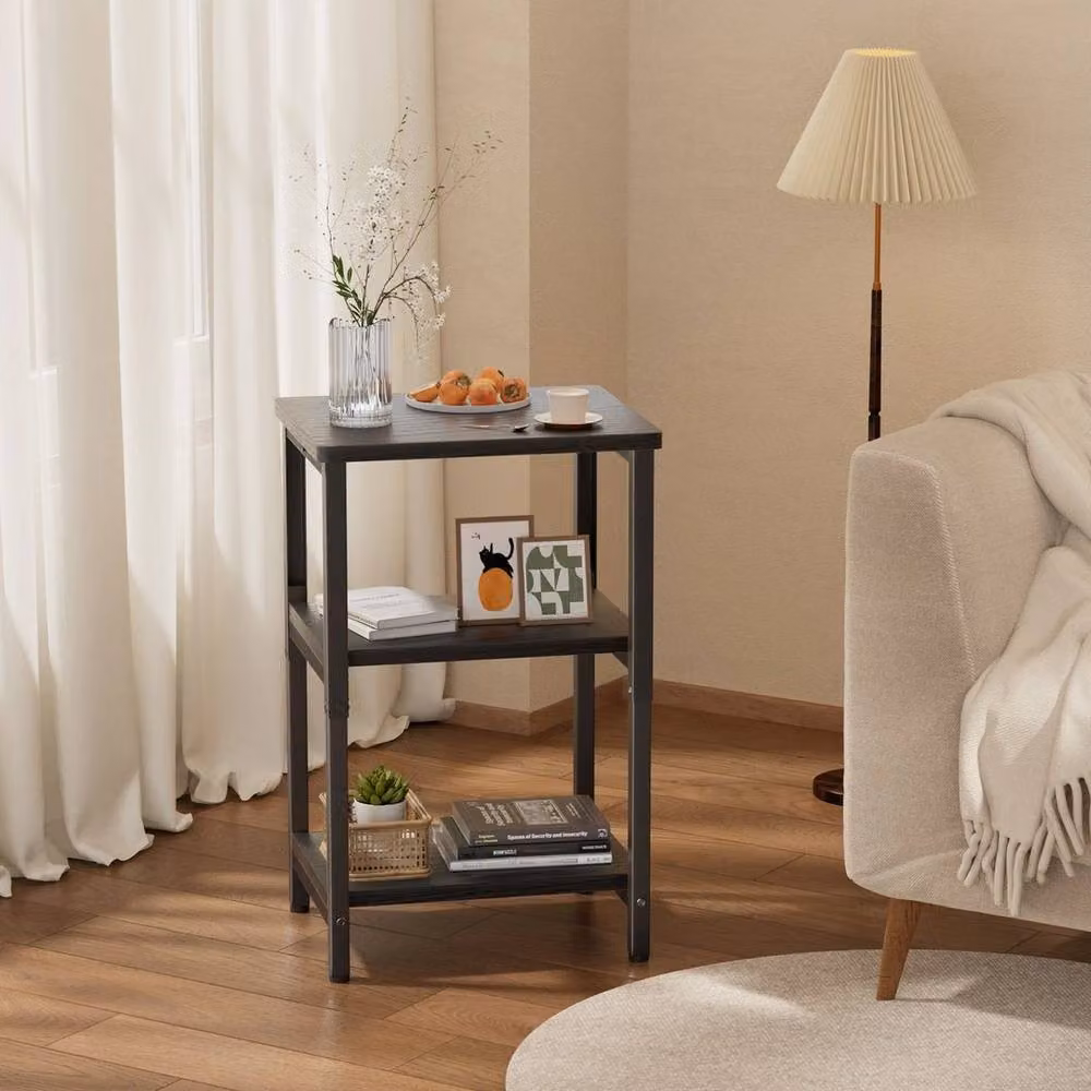 FLAVORA Grey Height Adjustable Side Table and Nightstand – 3