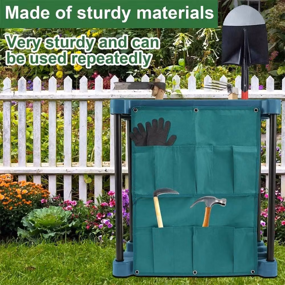 FLAVORA Heavy Duty Garden Tool Organizer Rack in Green, W/D/H: 1000 x 52 x 58 cm – 3