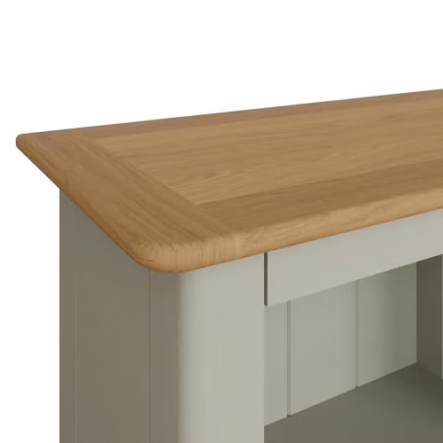FWStyle Sage Green 3 Tier Oak Veneer Bookcase, H 82 x W 45 x D 23 cm – 3