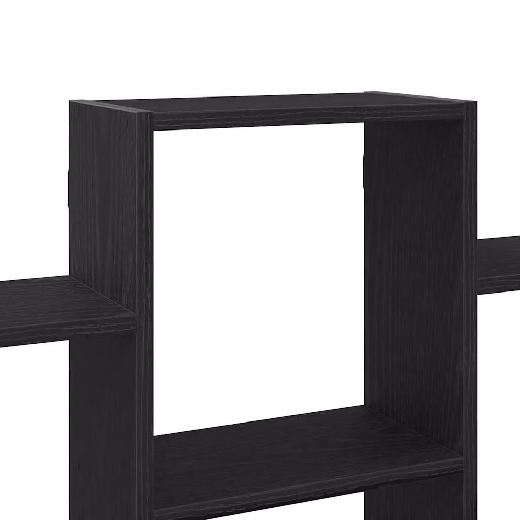 Berkfield Home Wall Shelf in Black Oak, W: 159 cm, D: 18 cm, H: 66 cm – 3
