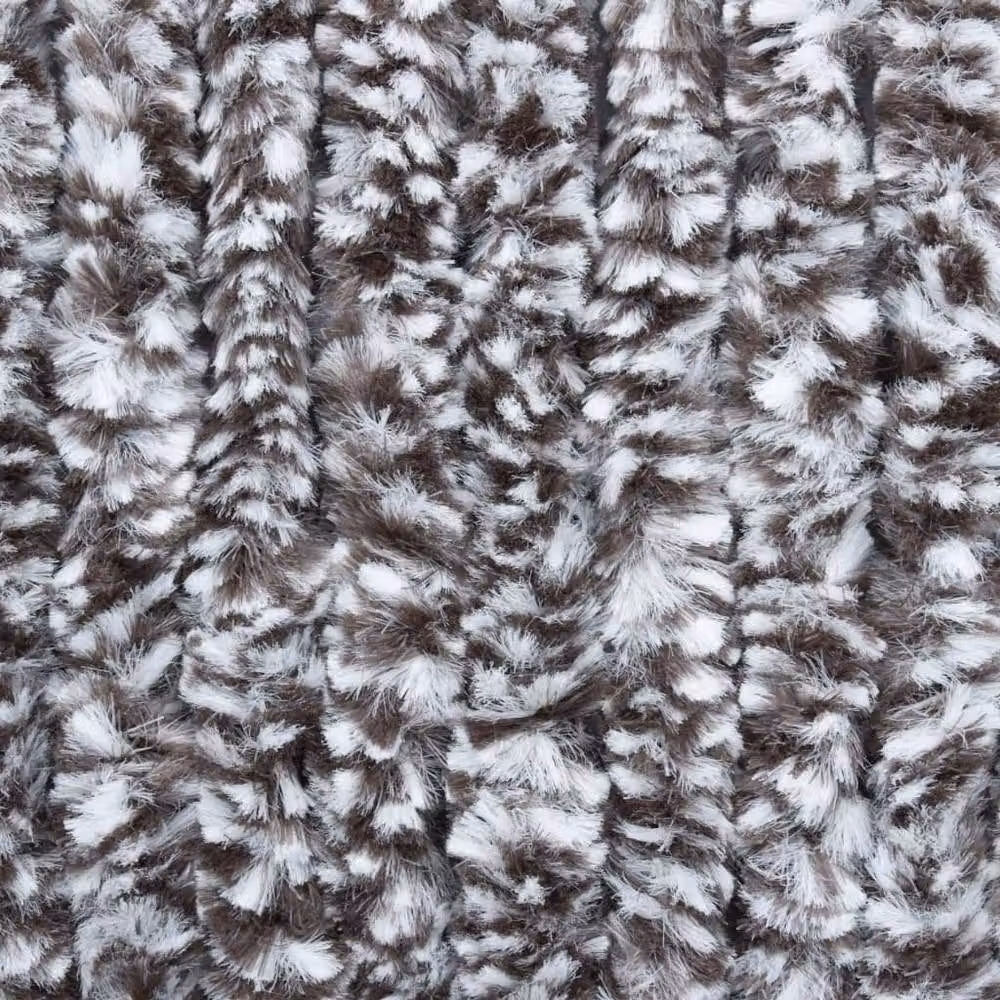 Berkfield Home Brown and Beige Striped Chenille Insect Curtain, W: 56 cm, H: 185 cm – 4