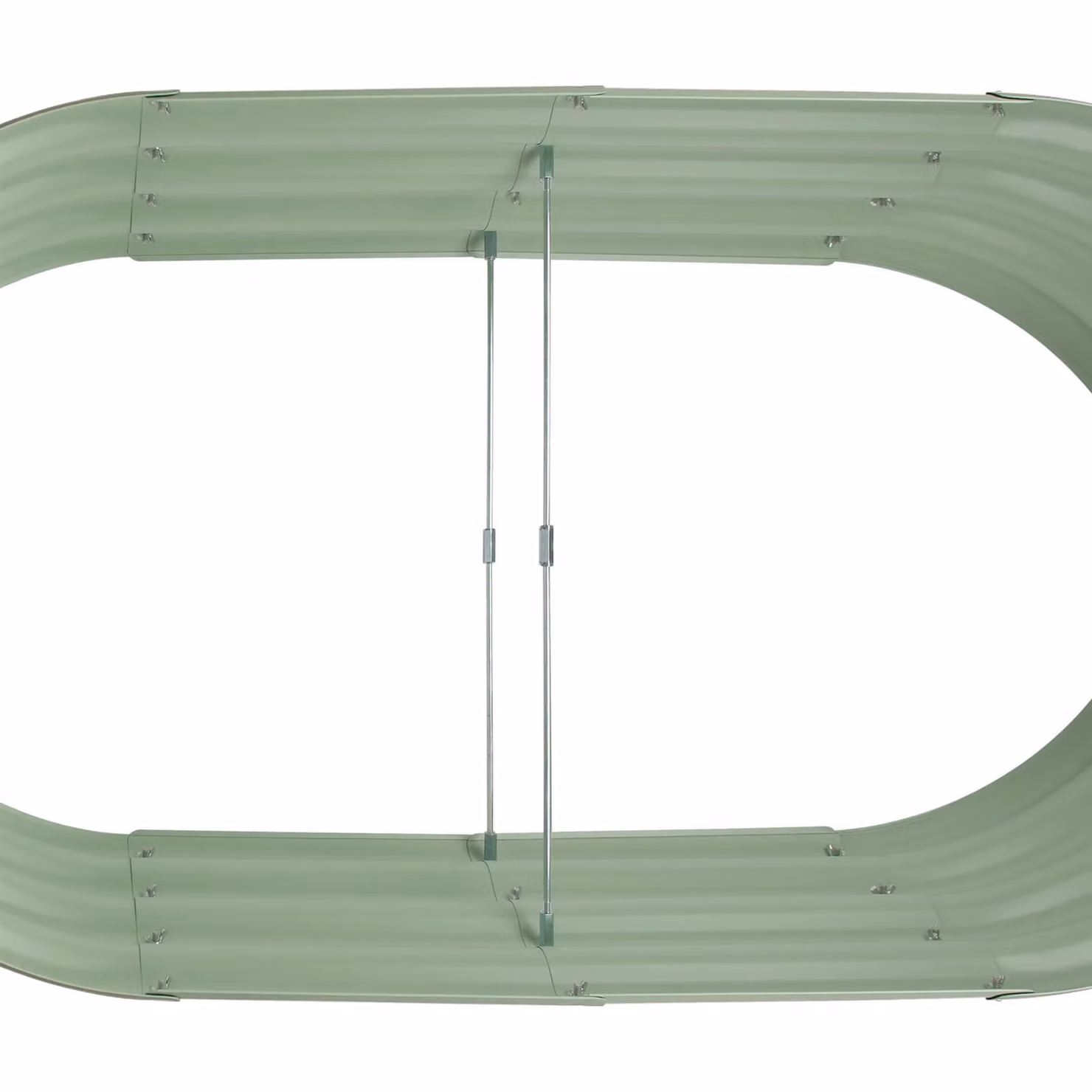 Harbour Housewares Pack of 2 Raised Garden Beds, Green Galvanised Steel Bottomless Planter Boxes, W: 120 cm, D: 60 cm, H: 30 cm – 4
