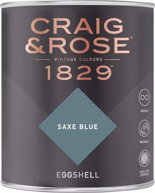 Craig and Rose Eggshell Paint in Saxe Blue