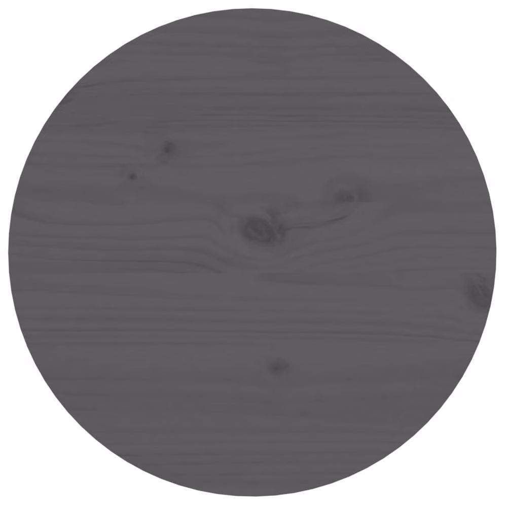 Berkfield Home Beautiful Round Coffee Table in Grey Solid Pine Wood, Diameter: 55 cm, Height: 60 cm – 5